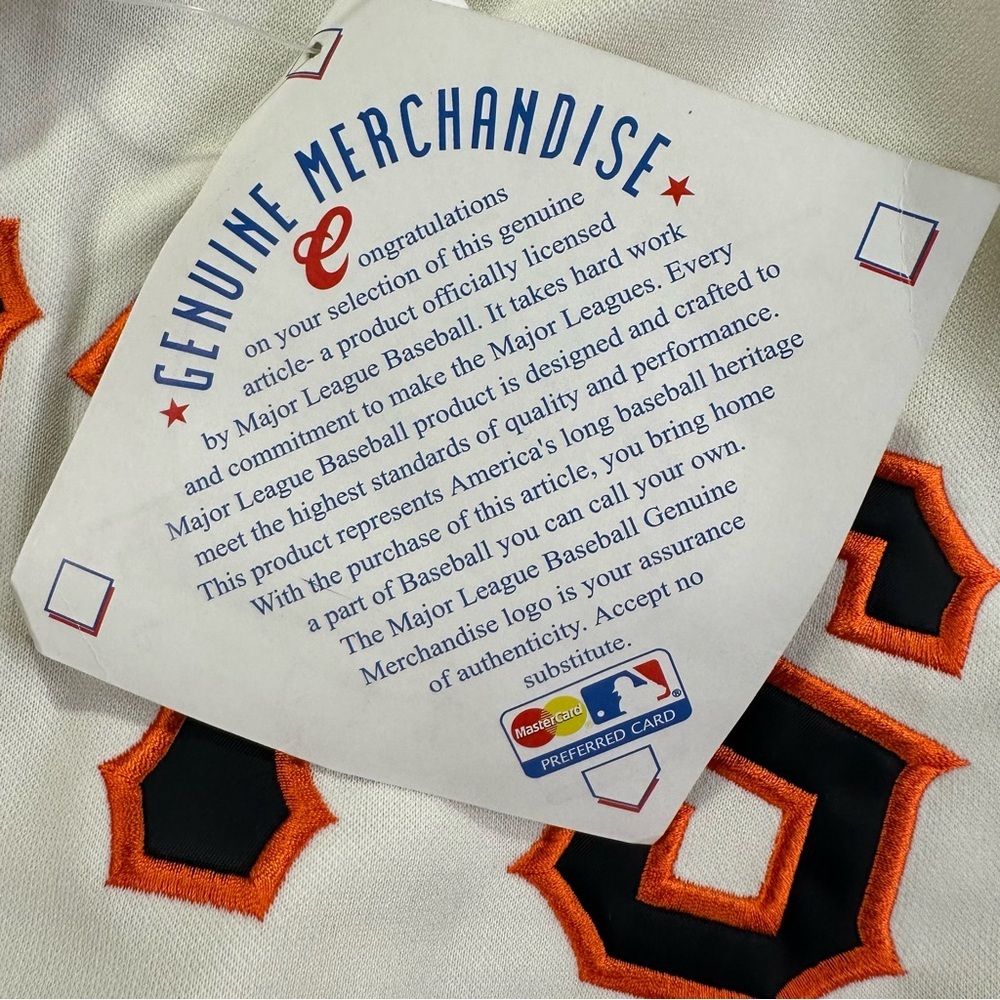 NWT SAN FRANCISCO GIANTS BARRY BONDS MAJESTIC JERSEY SIZE 50 - Picture 15 of 16